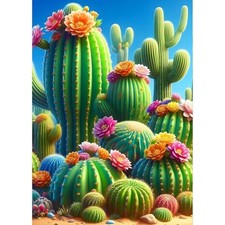 QINRUBB DIY Cactus Diamond Art Kit for Adults Beginners, Full Drill Cacti