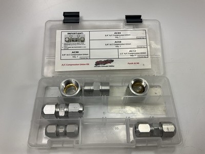 SUR-R AC40 A/C Line Repair Kit Compression Union 3/8'' , 1/2'' , 5/8'' , & 3/4'' Kit