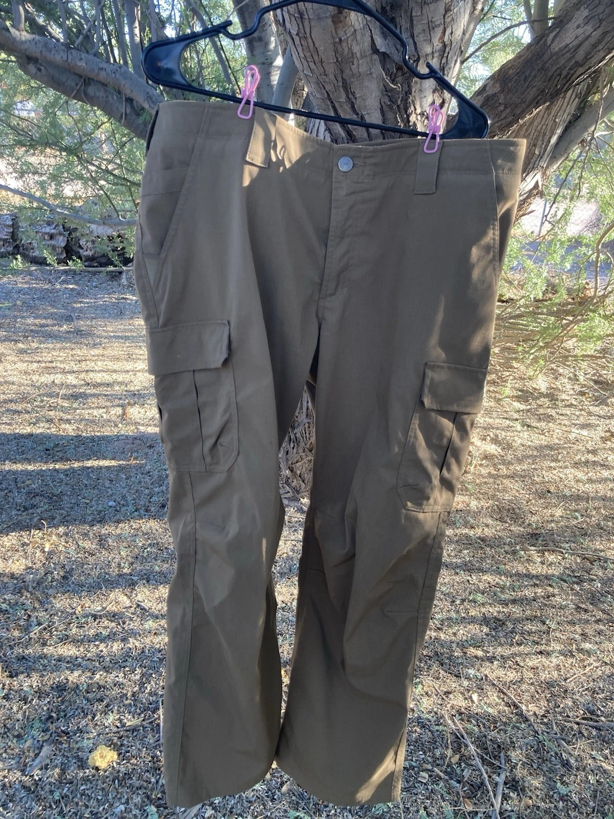 Under Armour Pants Mens 40x30 Beige Storm1 Cargo Tactical Ripstop Outdoor [206]