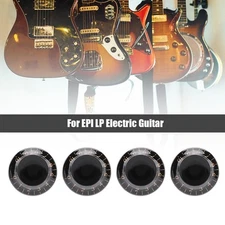 4 PCS Speed Tone Volume Control Knobs for EPI LP Electric Guitar (Black+Gold)