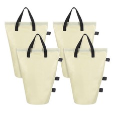 4Pcs 18x9" Large Canopy Sand Bags168D Oxford Waterproof Weight Bags Beige