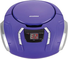 Proscan Elite Portable CD Boombox with AM/FM Radio, Auxiliary - Purple