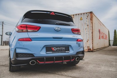 Heckansatz Diffusor V.1 passend für Hyundai I30 N Mk3 Hatchback roter Kern