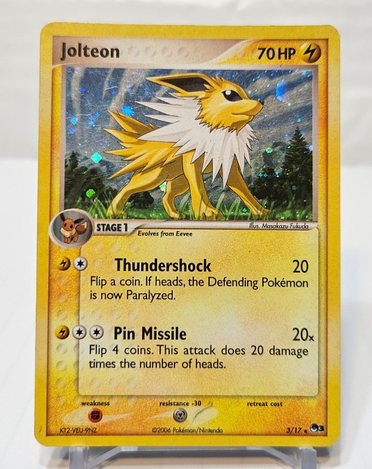 Jolteon 3/17 Holo Rare Pokemon POP Series 3 Promo Pokemon 444