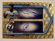 Marketplace image: 2026 Topps Chrome MLS Alphonso Davies Thomas Muller Superfractor Dual Auto 1/1