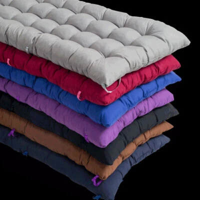 WONDERFUL-HOME 110-170cm Cotton Garden Sun Lounger Chair Recliner Bench Window Seat Cushion Pad