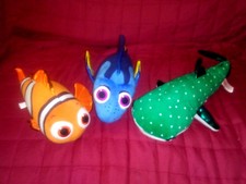 Ty Disney Finding NEMO 9in DORY 10in SPARKLE Whale Shark 12in Velour Plushes
