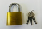 Reiher 60 mm Messing Vorhängeschloss gleichschließend mit 3 Schlüsseln