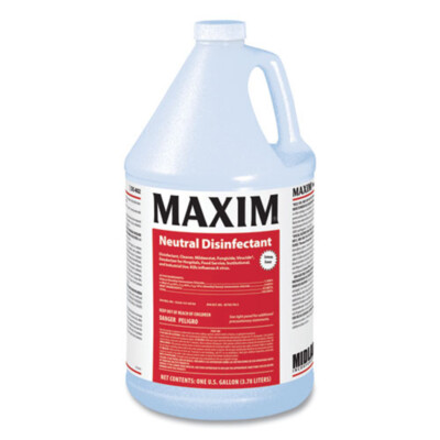 Midlab MAXIM Neutral Cleaner & Deodorizer, Fresh Scent, 1 Gallon, 4/CT DS408