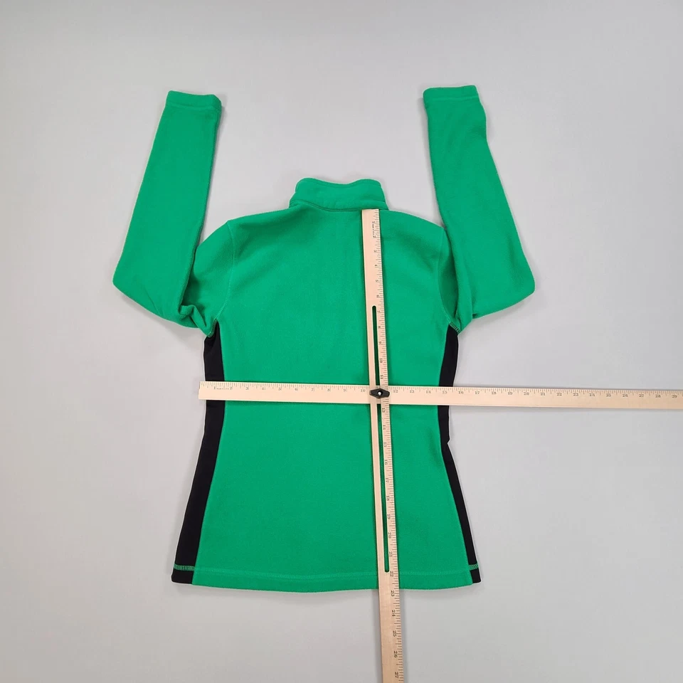 Suéter Reebok Mujer Extra Pequeño Verde Cremallera Completa Cómodo Informal Cuello Damas Foto 3 de 4