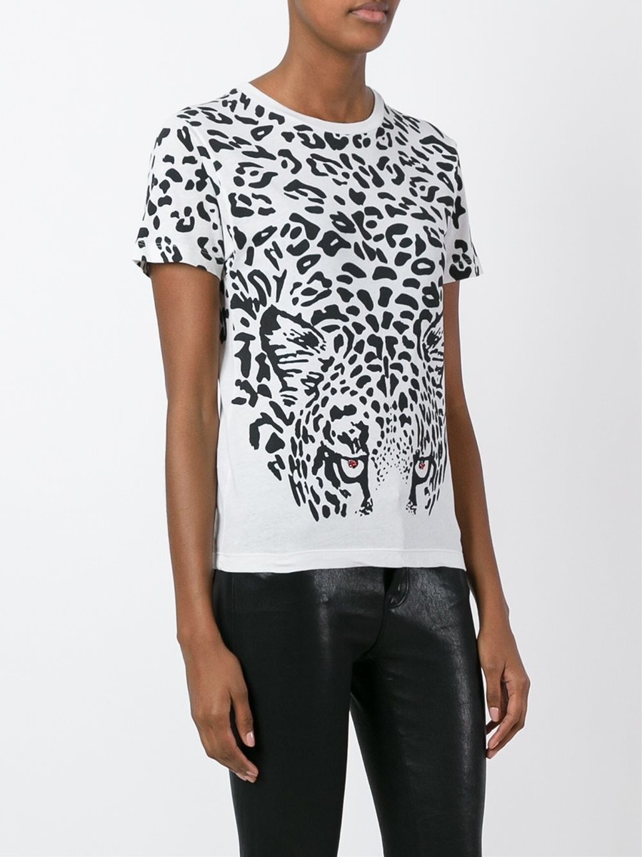 Tシャツ・カットソー SAINT LAURENT LEOPARD PRINTED KNIT TOP $590 🆕️ SAINT LAURENT Paris Animal Leopard Printed 100