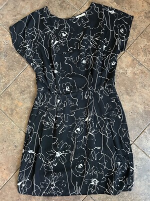 Bohme Black and White Dress in Size M With Keyhole/Zipper Closing | eBay