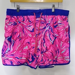 pink and blue swim trunks