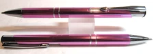 SET OF 2 TERZETTI ARROW PINK METAL BALLPOINT PEN+ PENCIL  GIFT pouch