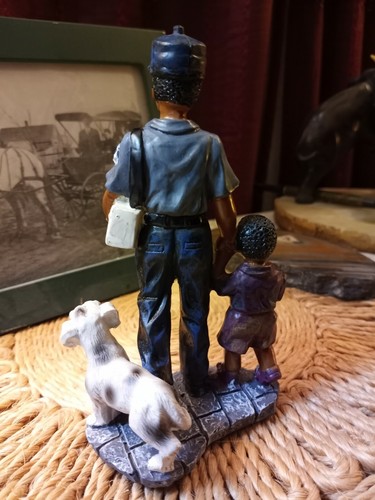 Young Boy Figurine Proud Father Walking by side with Son And puppy - Picture 6 of 8