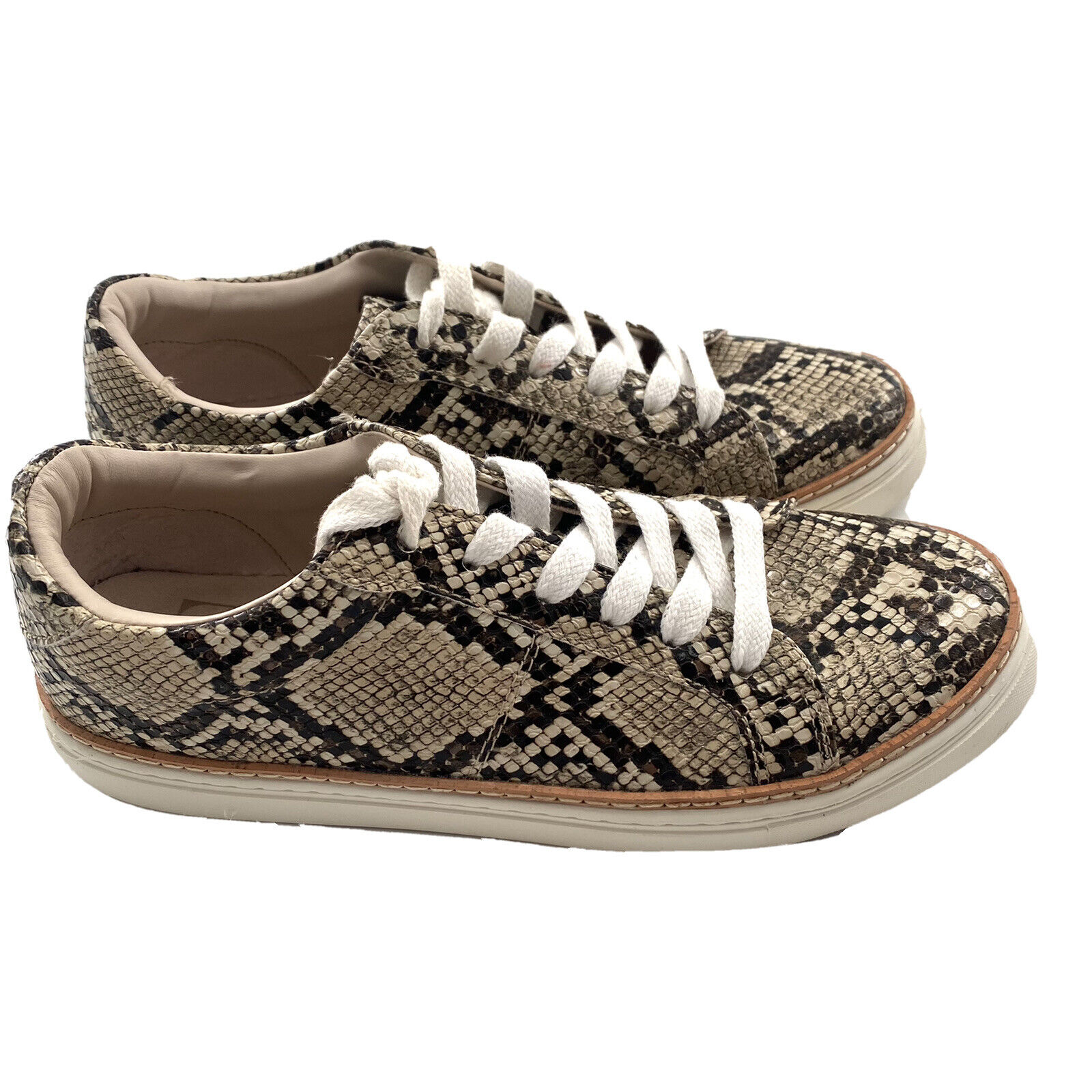 Zara Sneaker Snake Print Lace Up Shoes Size 38 Keds Animal Print Python |  eBay