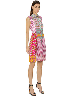 Diane von Furstenberg Nieves Silk-Twill and Chiffon Dress | eBay