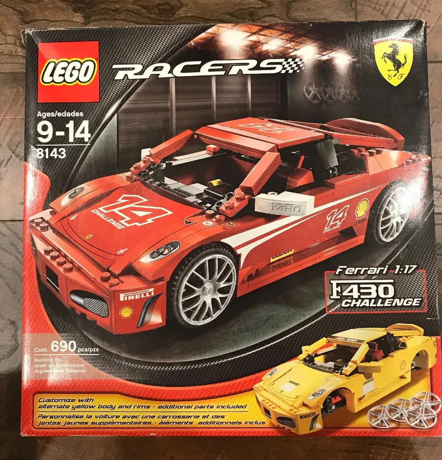 Lego racers ferrari f430 challenge 1:17 (8143) (INCOMPLETE