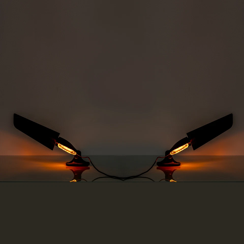 For Suzuki GSXR600 GSXR750 GSXR250R Adjustable Rearview Wind Wing Mirrors Lights - Image 4 of 4