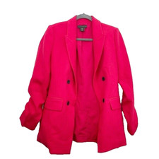 House of Harlow 1960 Red Open Front Lined Blazer Size Small