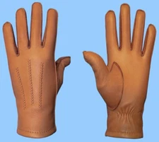 New AMERICAN DEERSKIN LEATHER GLOVES-MENS-CASHMERE LINED-WRIST EXPANSION st10