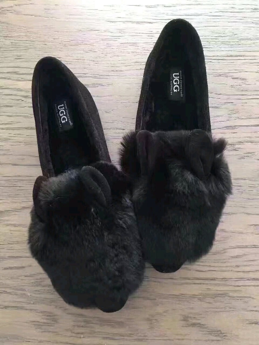 Ozwear UGG OB197/ugg Isla fluffy Moccasin🎉Leopard Au5 Eu35 UK