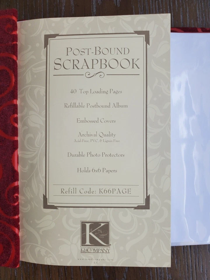 K & Company Scrapbook Album 6x6 Post Bound Christmas Snowman Archival Quality - Image 4 of 4