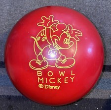 Drilled Red Mickey Mouse Brunswick Bowling Ball Bowl Mickey HEG1071