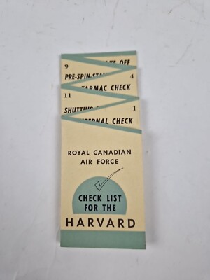 Harvard Mk 2 Flugzeug Checkliste Royal Canadian Air Force Dokument 1950er