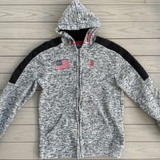 U.S. Polo Assn. Heather Gray Zipped Sweatshirt Boys XL