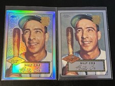 Billy Cox (2) 2002 Topps Chrome Base & Refractor World Series 50th Anniversary