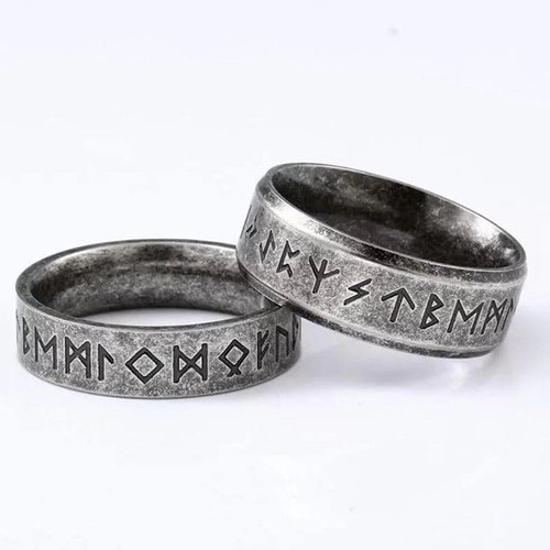 Ultimate Viking Rune Rings Stainless Steel Mens Celtic Norse Pagan Vintage Band - Picture 36 of 40