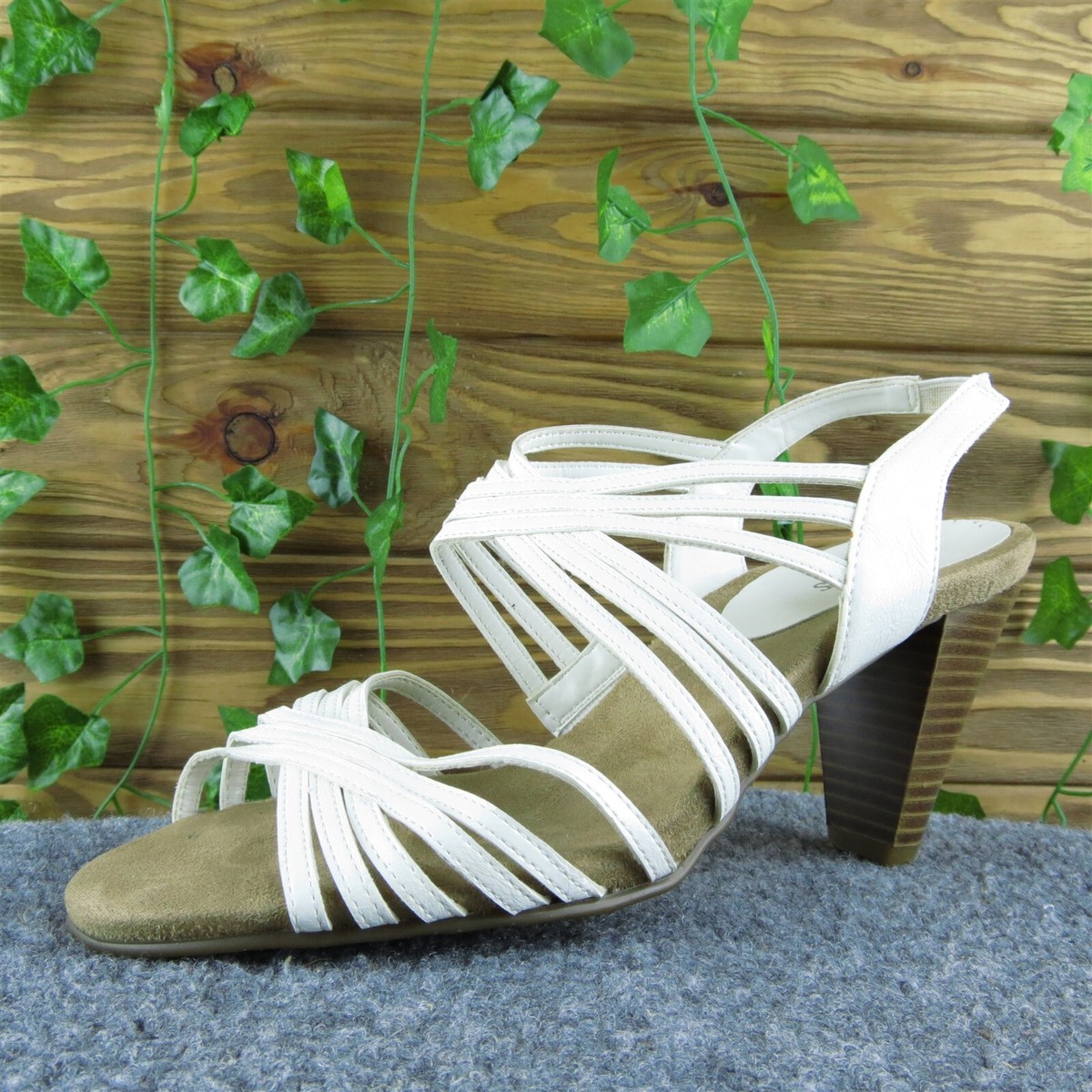 Aerosoles Women Ankle Strap Sandal Shoes Size Medium White