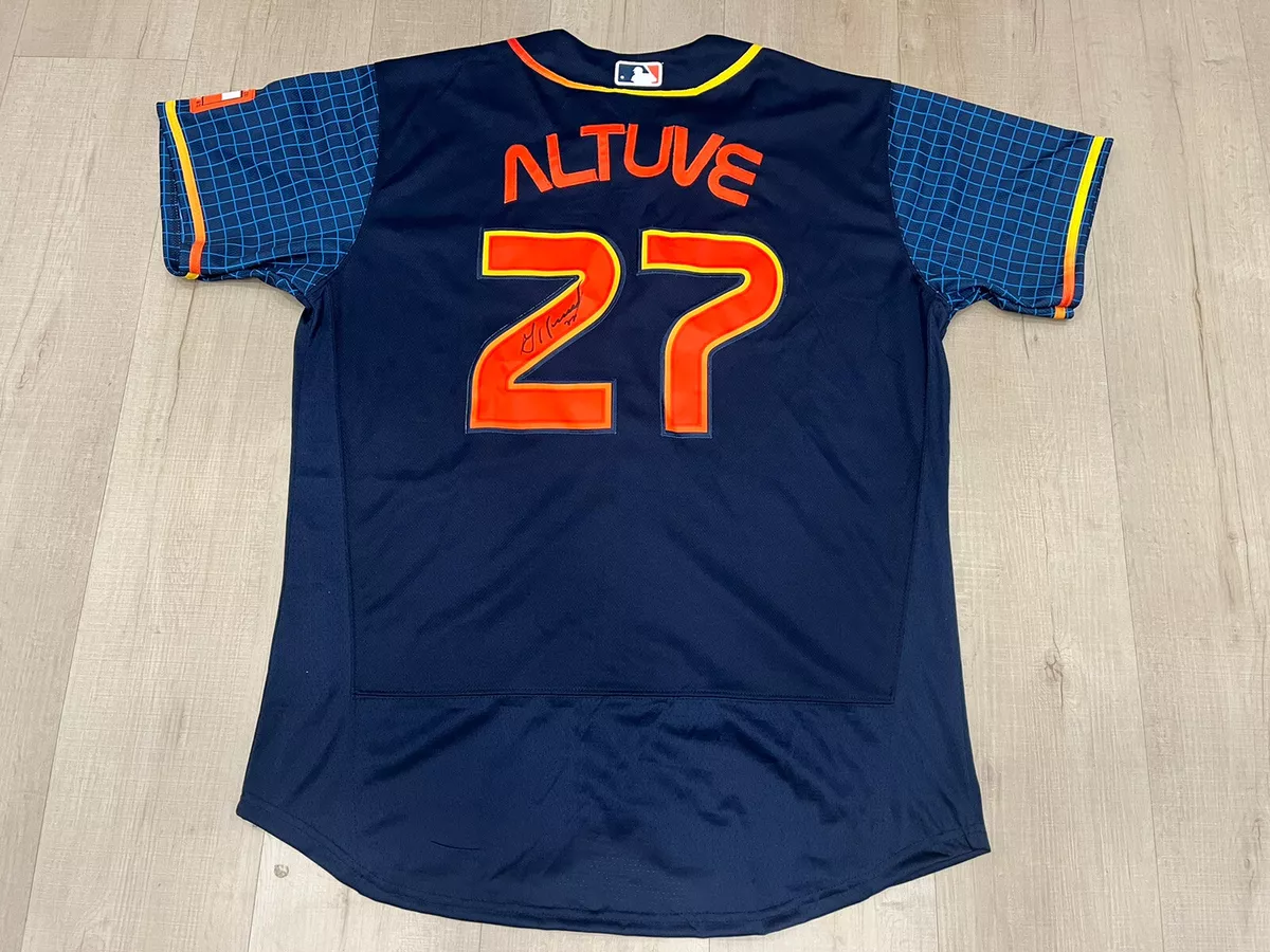 Shop Jose Altuve Houston Astros Autographed White Nike Jersey Size XL