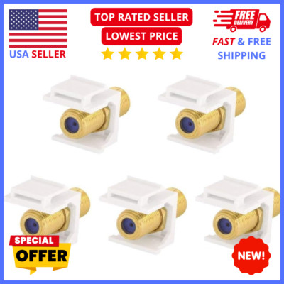 Ethernet Keystone Jacks 5Pack - Gold-Plated, 3GHz, Stable & Fast Data Connection
