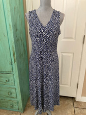 HAIL3Y:23, WOMENS, STRETCHY, SLEEVELESS, V-NECK, FIT & FLARE DRESS, LARGE