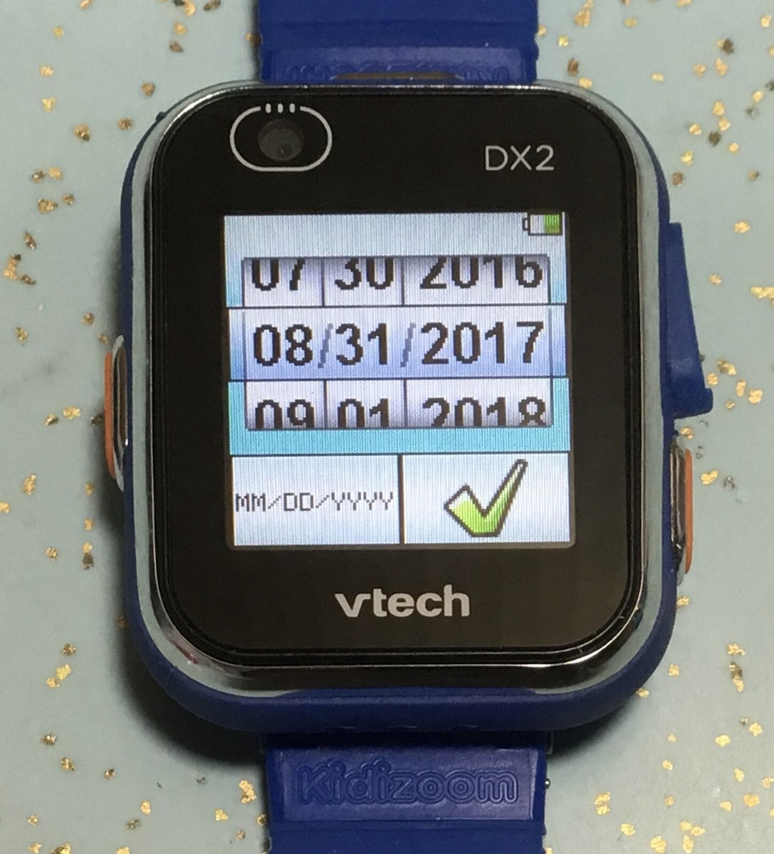 2018 VTECH 1938 KIDIZOOM DX2 BLUE SMART WATCH w/BLUE CHARGE CABLE