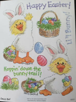 SUZY'S ZOO ''HAPPY EASTER'' STICKER SHEET #9855