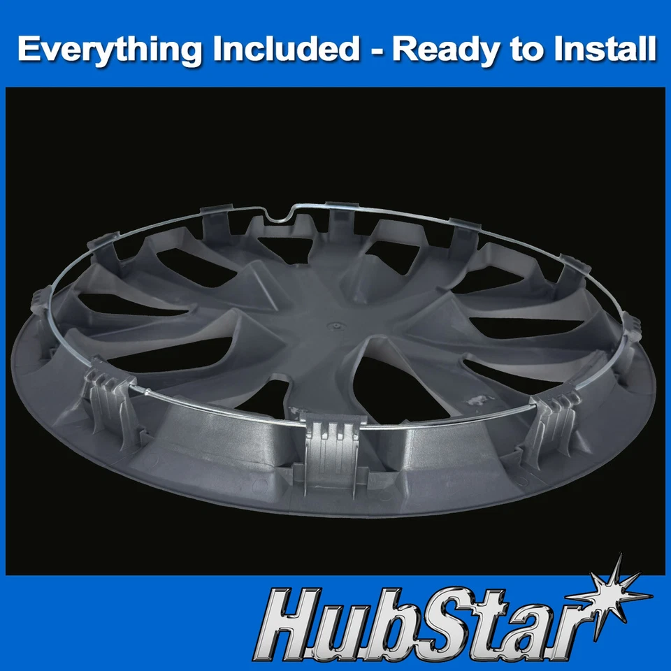 NEW Hubcap Set for Nissan Rogue 2014-2020 - Premium Replica 17-inch Silver 53094 - Image 3 of 4