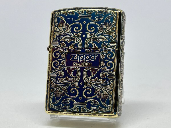 PREMIUM GIFT Armor Zippo 逆打ちプレミアケース付き Zippo Armor Case Arabesque 5 Sided Corner Router Gold Limited