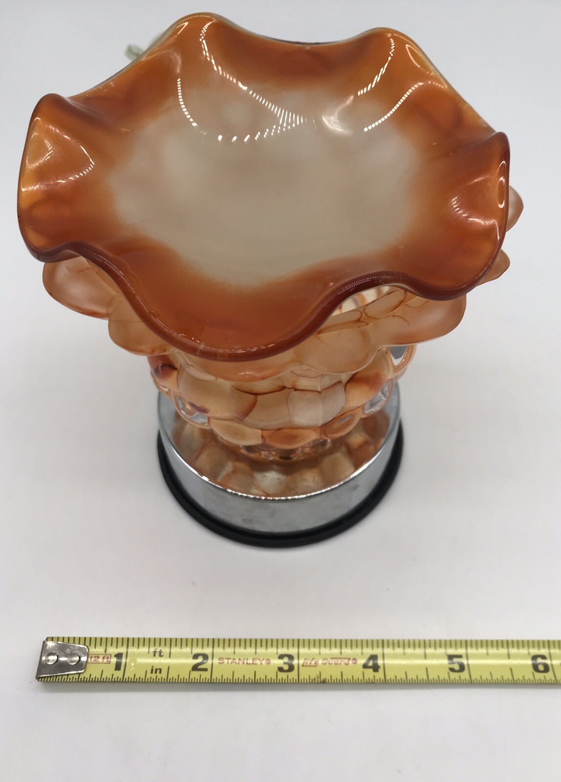 Aromatic Electric Oil Burner Lamp with Blown Glass Tray-image