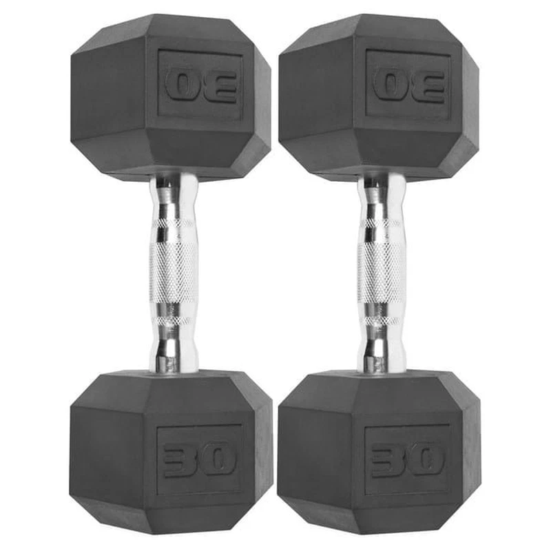 CAP Barbell Rubber-Coated Hex Dumbbells, Set of 2 - Image 2 of 4