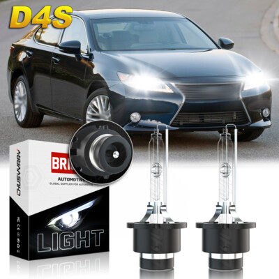 Pair of D4S D4R 6000K Ultra White HID Xenon Bulbs Lihgts Replace Stock Headlight