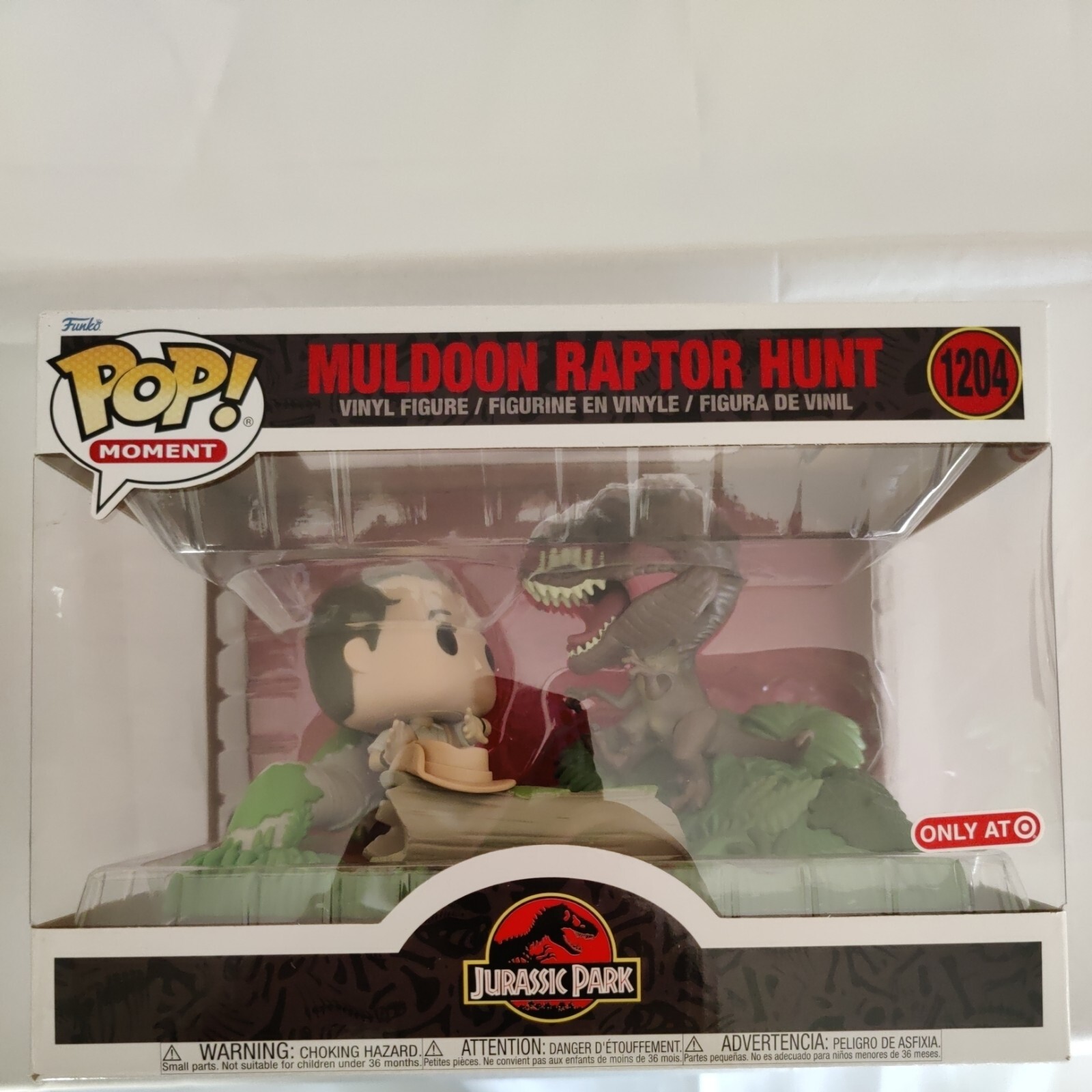 Funko Pop! Moments Jurassic Park Muldoon Raptor Hunt #1204 Objetivo Exclusivo Nuevo