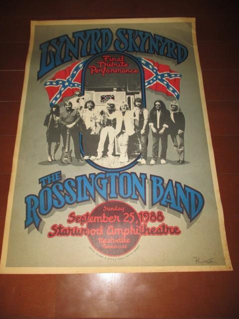 lynyrd skynyrd the rossington band ポスター lynyrd skynyrd the rossington band poster Original 1998 | eBay