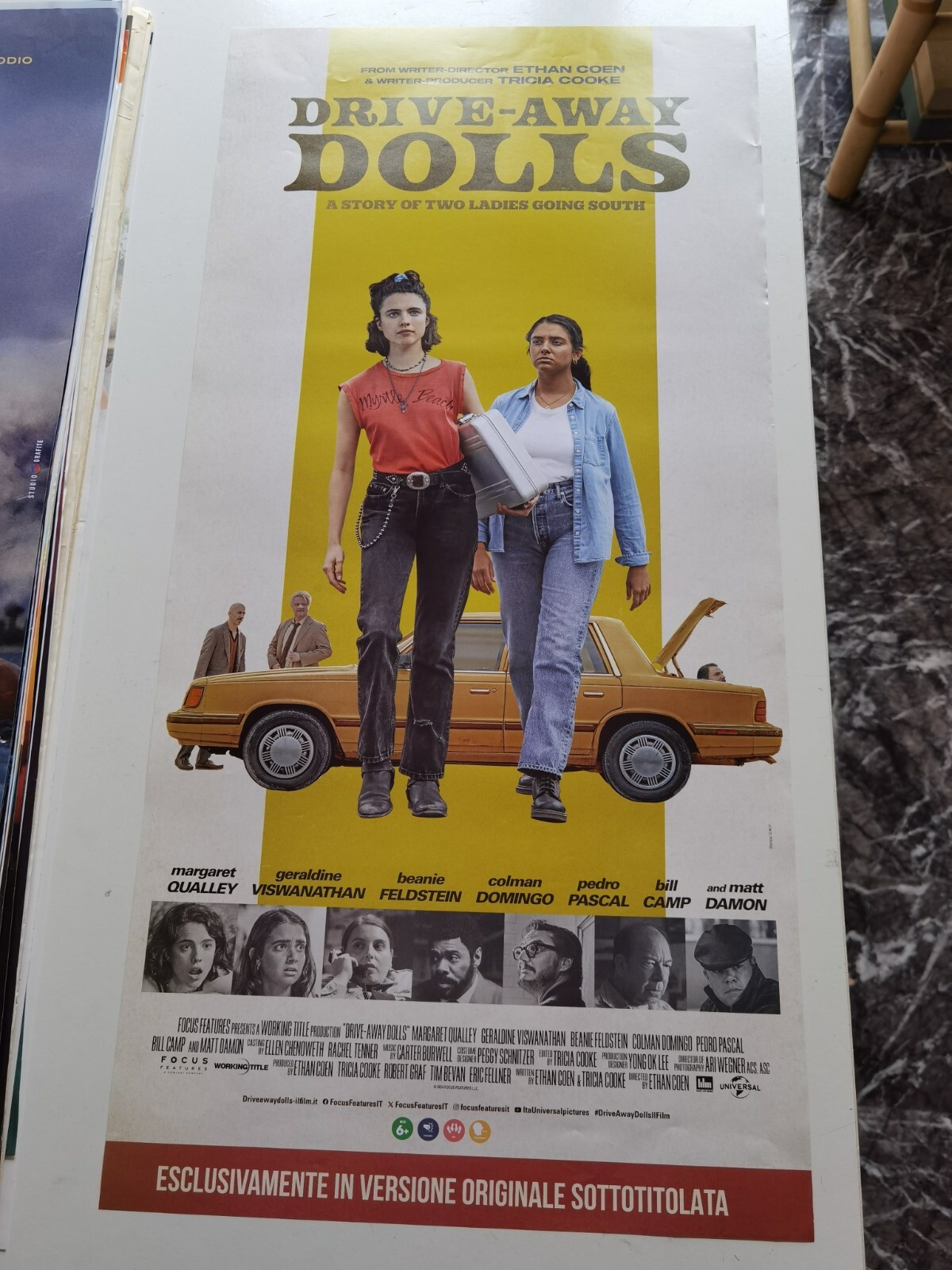 Locandina originale film Drive-Away Dolls (2024) - Regia di Ethan Coen