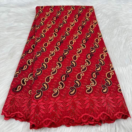YQOINFKS Cotton Fabric African Embroidery Swiss Voile Lace Wedding Textile 5Yard - Picture 13 of 20