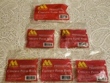 Vintage Lot of Marianna Concave Perm Rods Various Sizes and Colors NOS