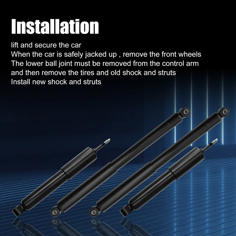 Front Rear Shocks Absorbers for 1999-2010 Chevy GMC Silverado Sierra 2500 2500HD - Image 3 of 4