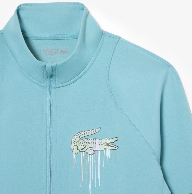 Lacoste Sport Miami Open Jacket Zip Track Unisex Turquoise Lacoste Sport Miami Open Jacket Zip Track Unisex Turquoise